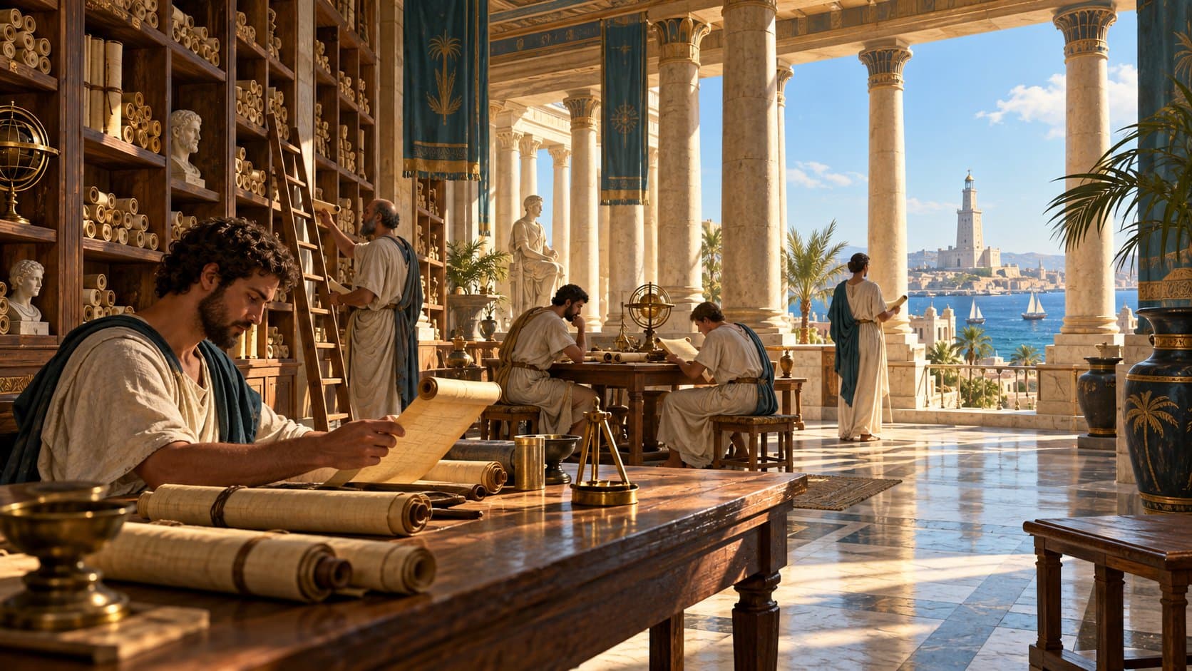 مكتبة الإسكندرية القديمة: حلم جمع معارف العالم