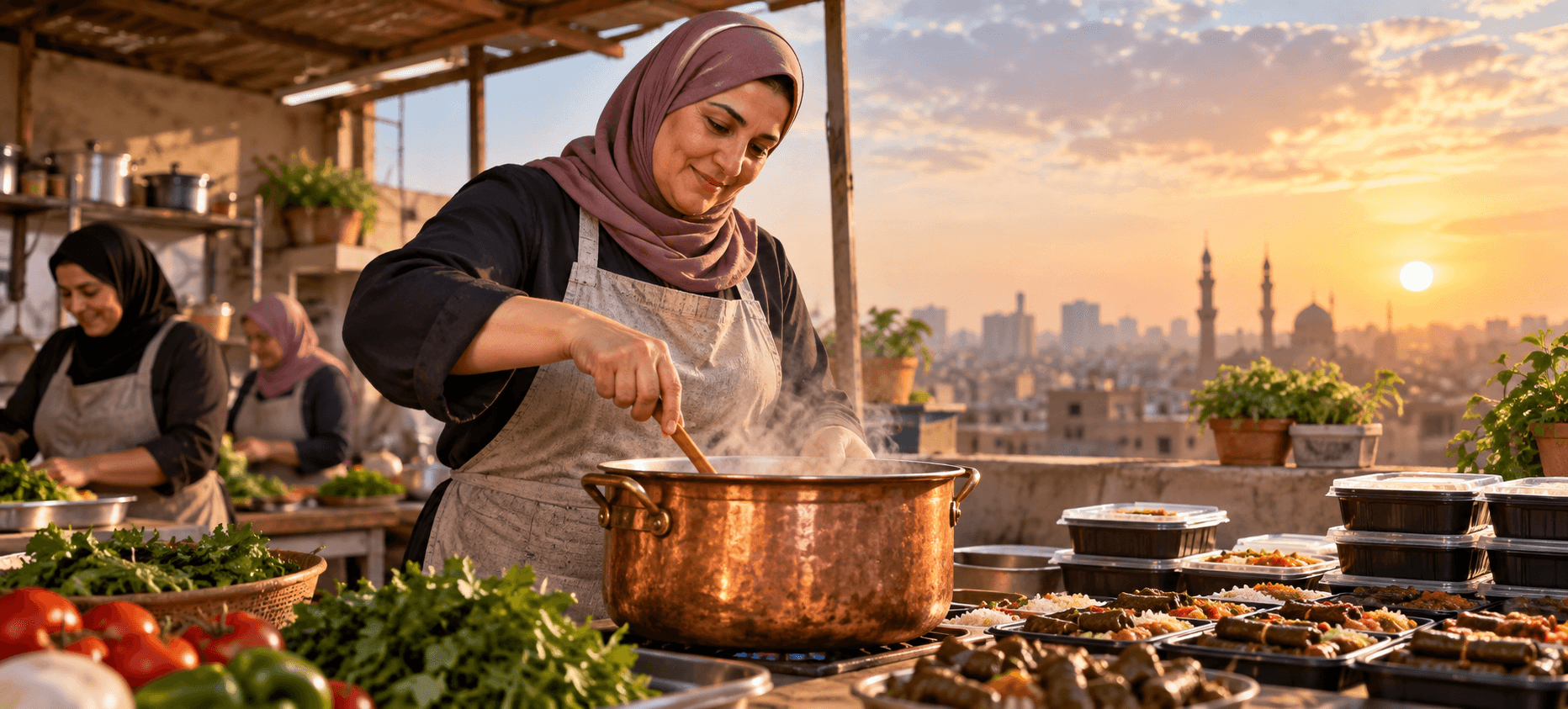 مطبخ على السطح